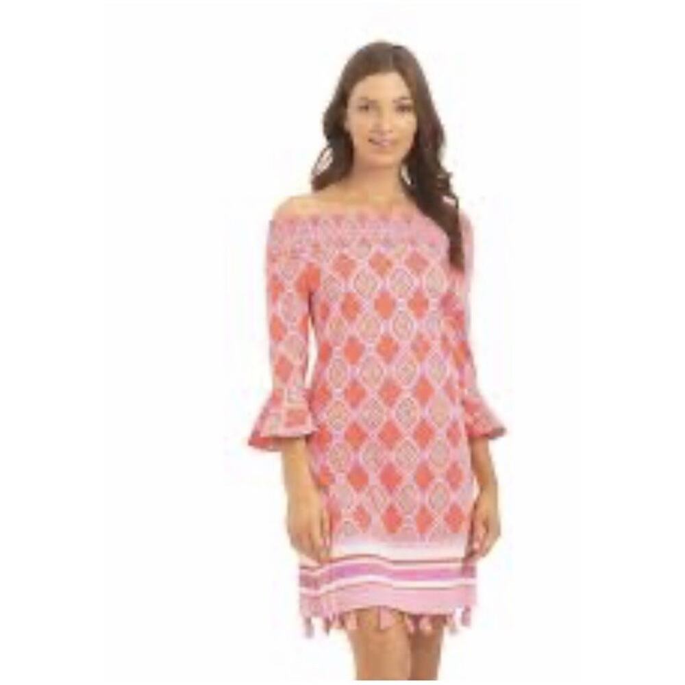 Cabana Life Off-The-Shoulder Sundress UPF 50+ Sun Protective Cover-Up Medium - Picture 4 of 14
